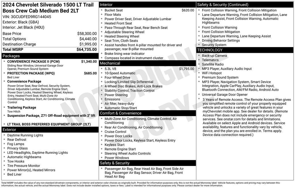chevrolet silverado 1500 2024 3GCUDFED9RG144045 image chevrolet silverado 1500 2024 3GCUDFED9RG144045 image